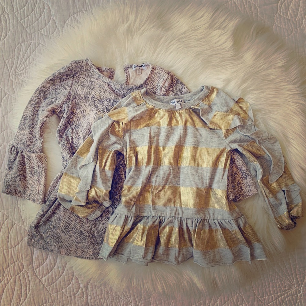 Two Splendid Trendsetter Girls Toddler Tunic Tops